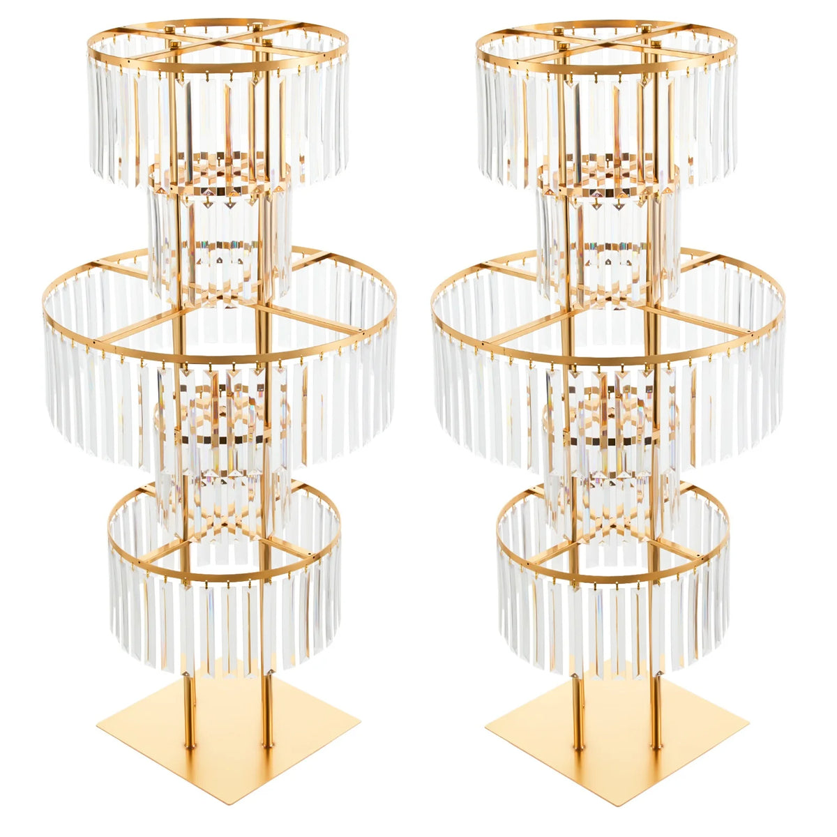 Acrylic Crystal Flower Vase Rack Stand Wedding Centerpiece Display Holder