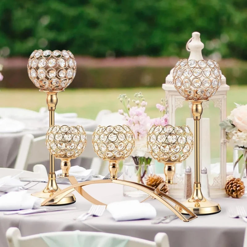 Vincigant Three Arm Tealight Candle Holder Stand Centerpiece