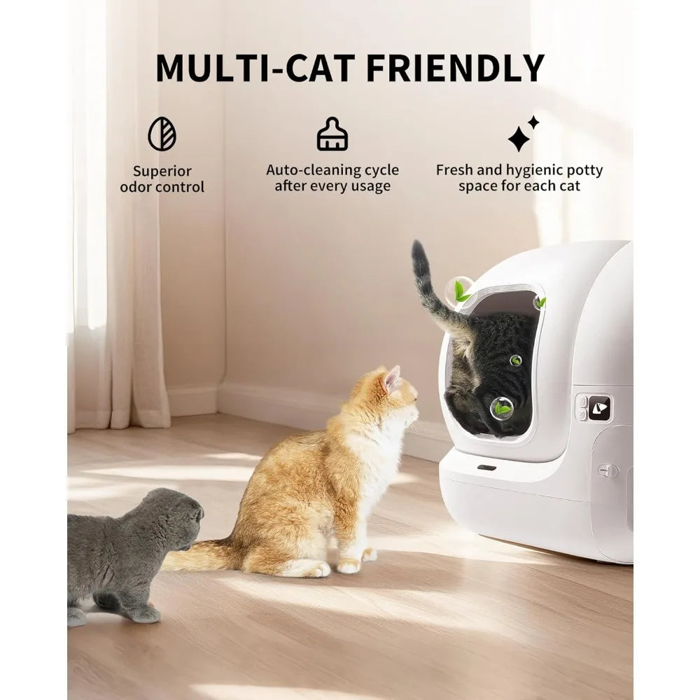 PuraMax Automatic Self Cleaning Cat Litter Box With App Control