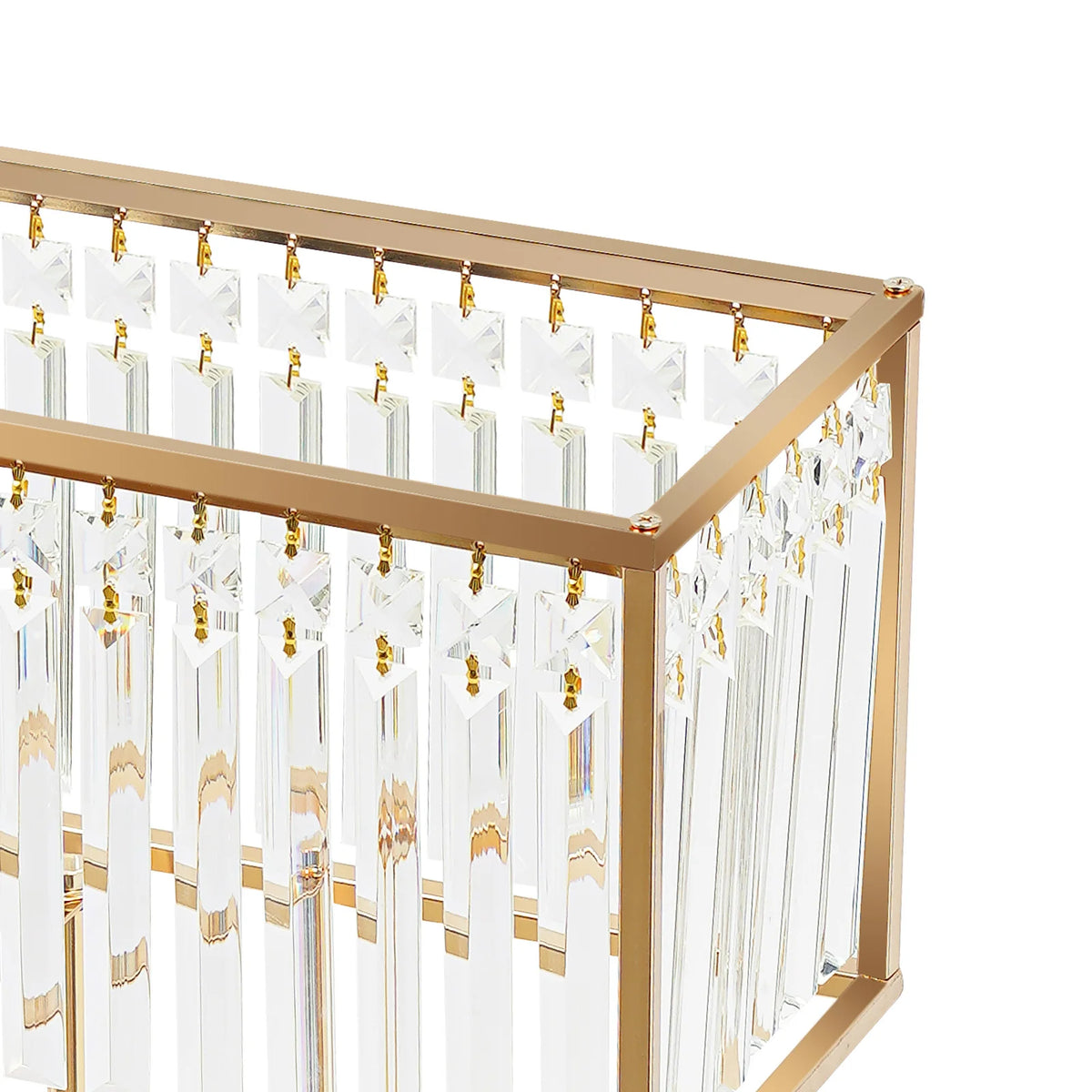 Bymaocar Crystal Flower Stand Iron Frame With Stable Holder