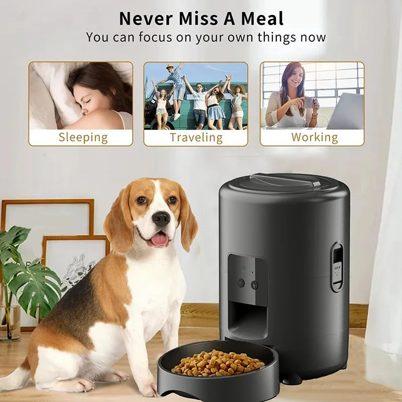 2L Smart Automatic Pet Feeder With WiFi App For Cats And Dogs