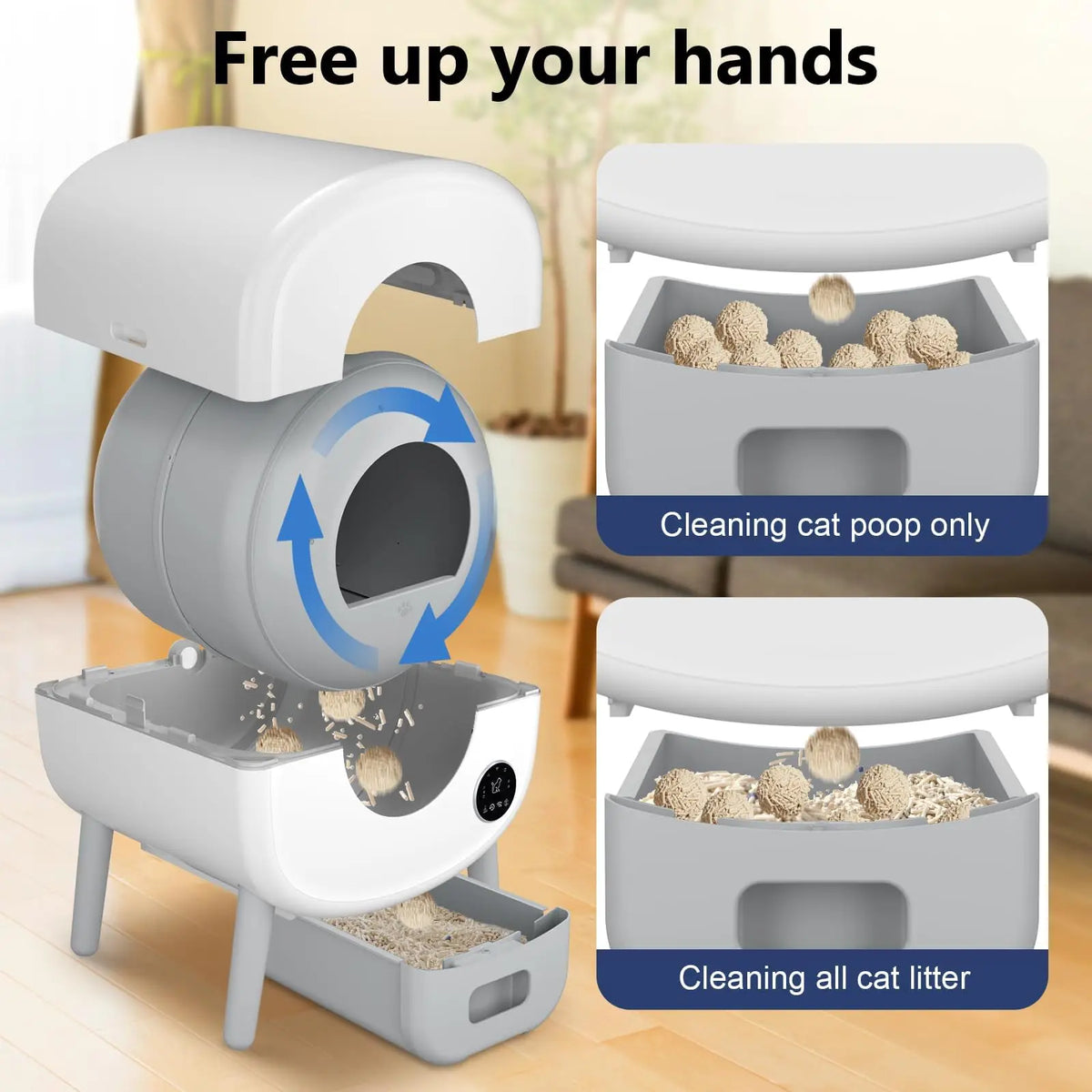 Fumoi Large Capacity Smart Self Cleaning Cat Litter Box