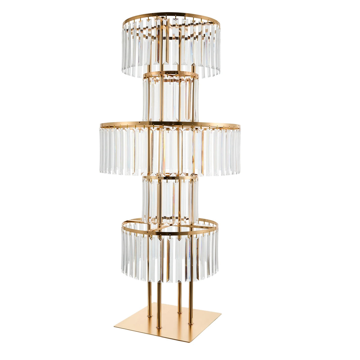 5 Tier Gold Acrylic Wedding Flower Stand Centerpiece