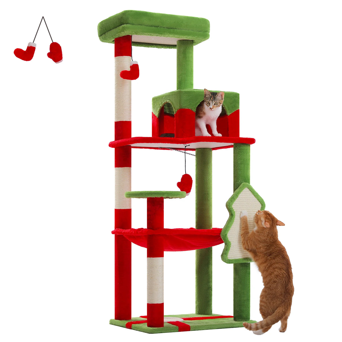 PAWZ Road 5 Level Cat Tree With Hammock And Sisal Posts