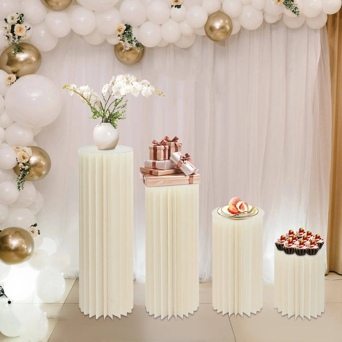 Foldable Cardboard Flower Stands For Wedding Centerpiece Party Decor