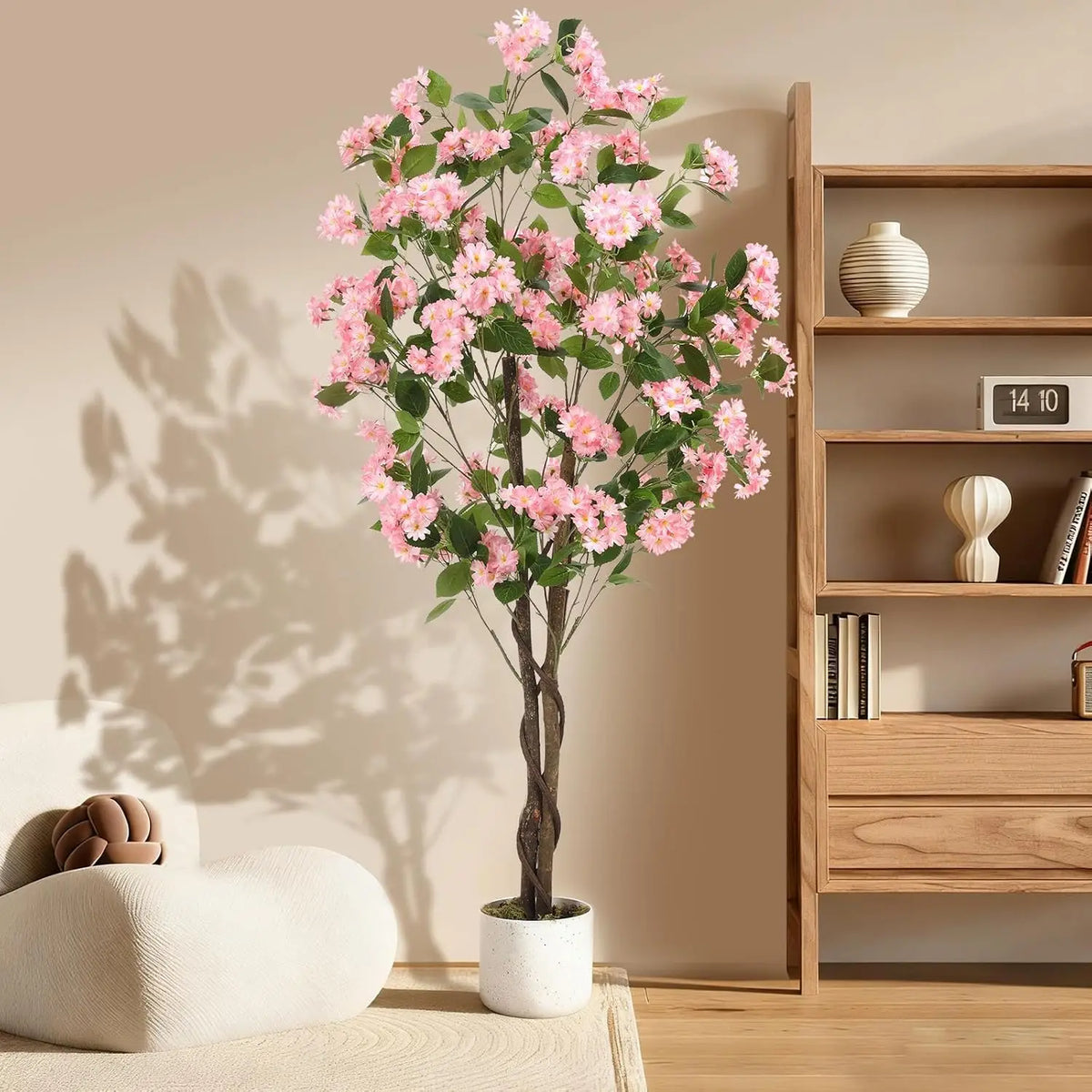 HiMiss Artificial Osmanthus Tree Potted Faux Plant Decor
