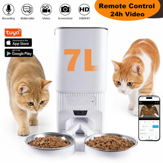 Nityers 7L Smart Automatic Pet Feeder With Hd Camera