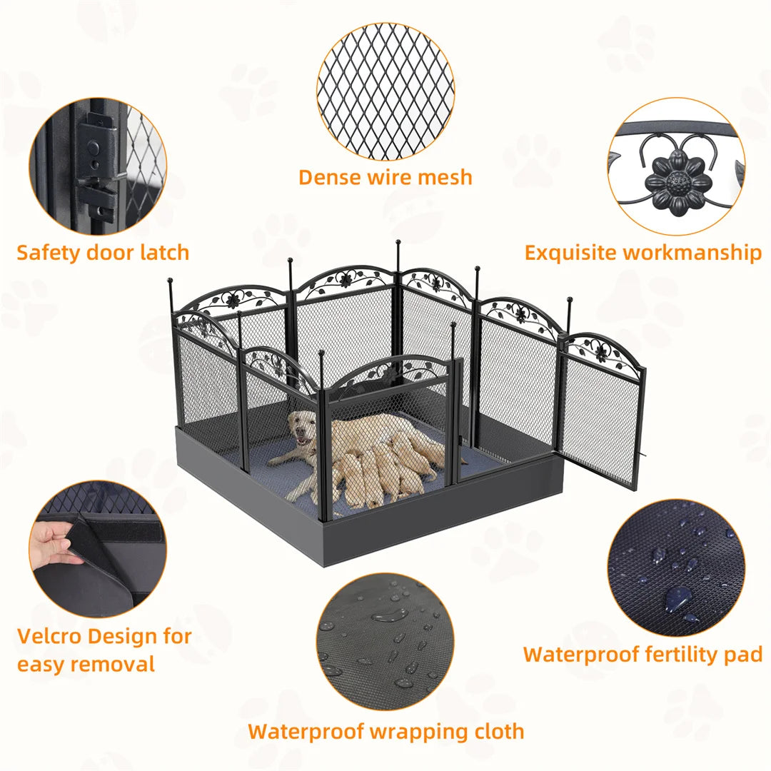Bingopaw 8 Panel DIY Heavy Duty Metal Dog Playpen