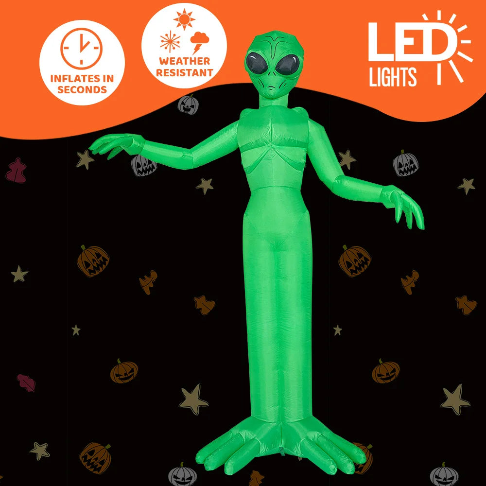 9 Ft Halloween LED Inflatable Alien Outdoor Decoration