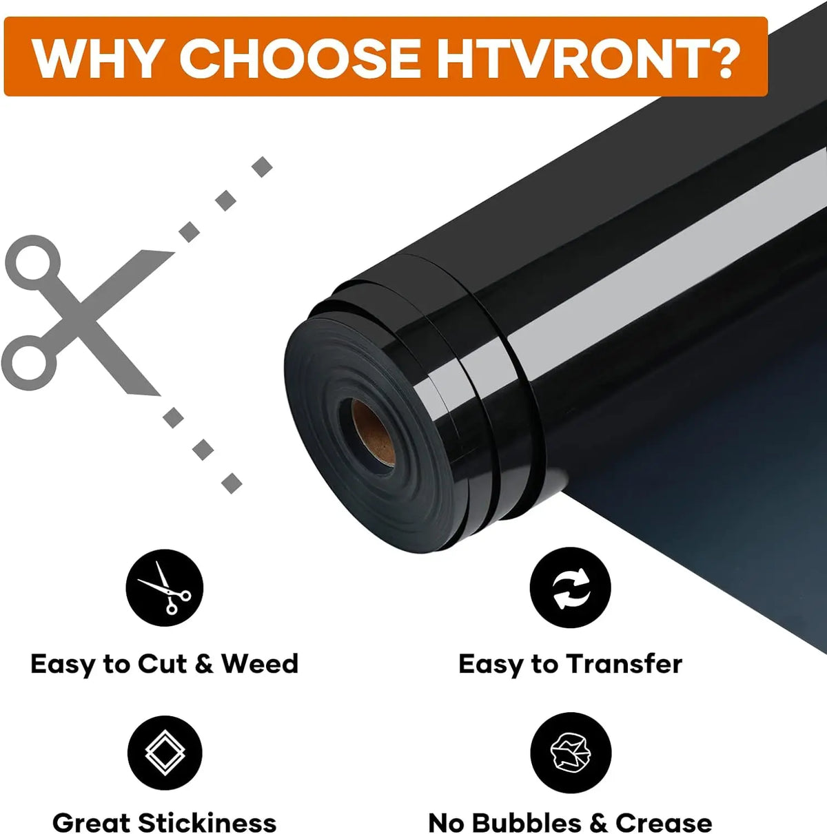 Htvront Self-Adhesive Heat Transfer Vinyl Roll