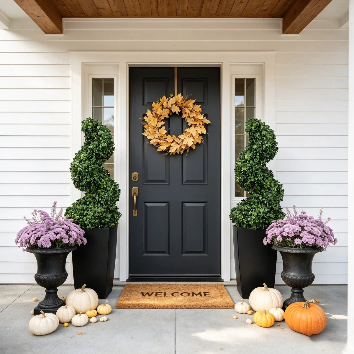 Olitree Artificial Boxwood Spiral Topiary Trees With Planter