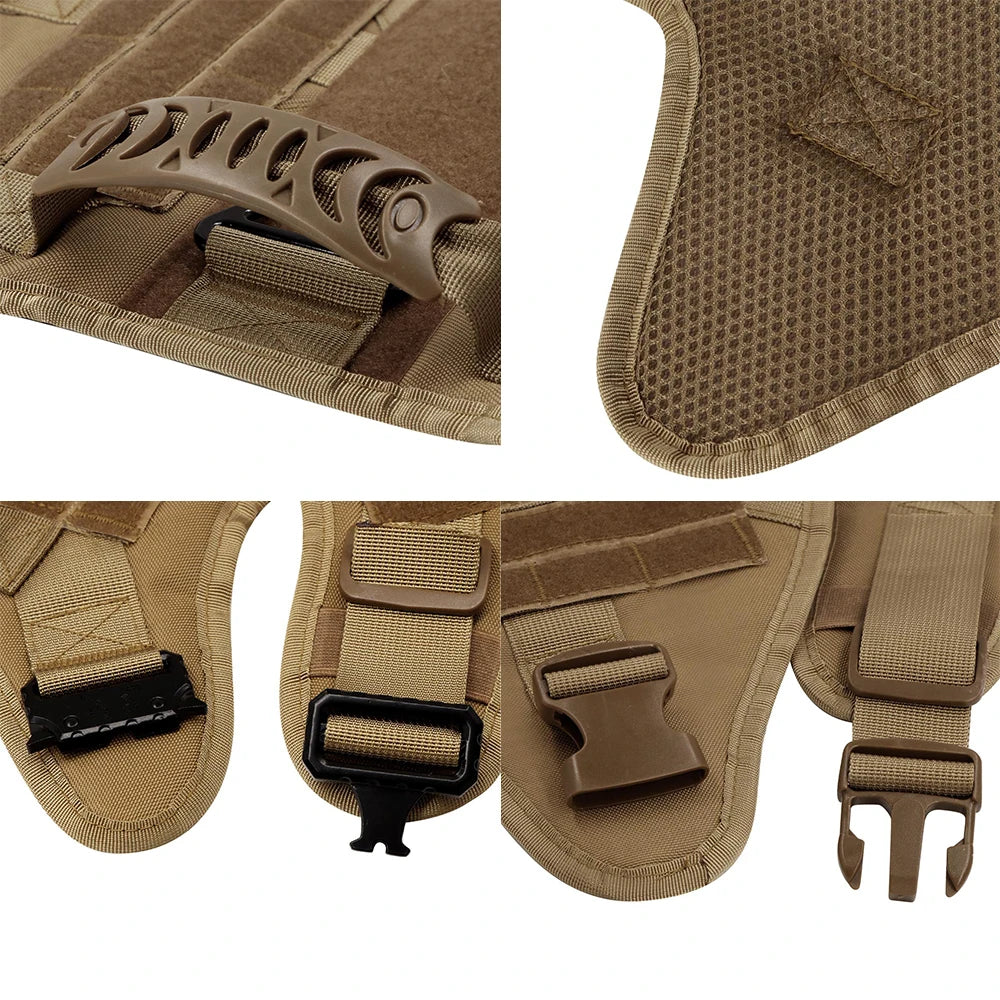 Padded Nylon Dog Harness And Leash Set With Quick Release Buckle For Training Walking Large Dogs