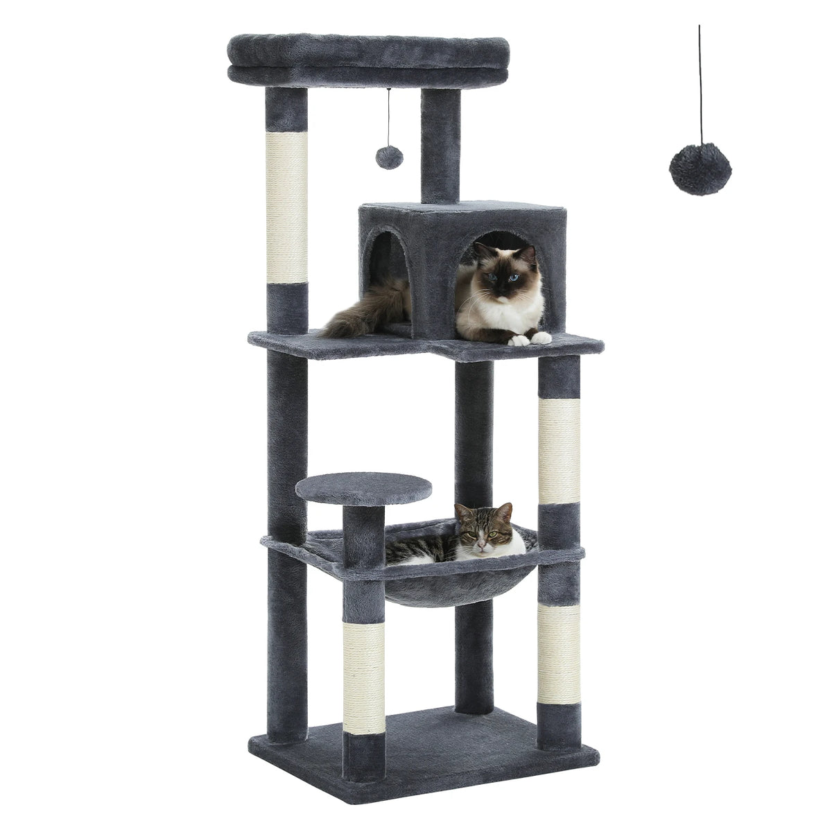 PAWZ Road 5 Level Cat Tree With Hammock And Sisal Posts