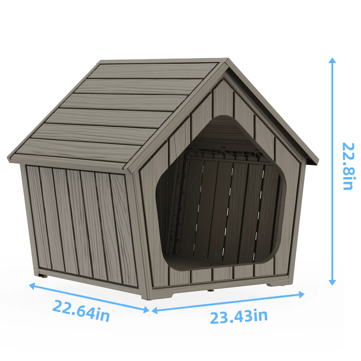 Waterproof Gable Roof Plastic Pet House For Outdoor Use