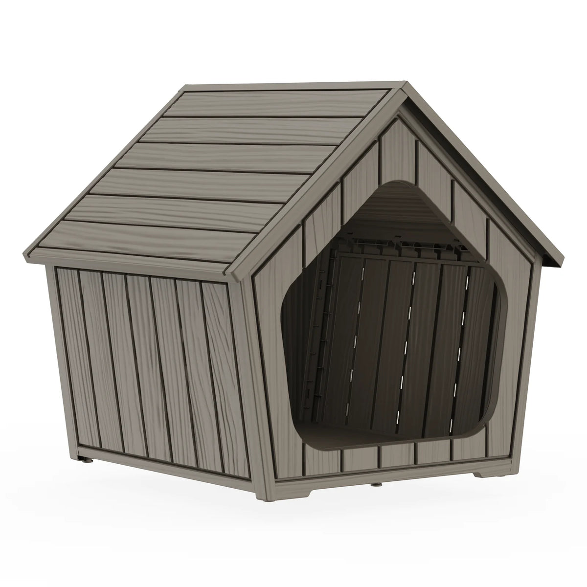 Waterproof Gable Roof Plastic Pet House For Outdoor Use