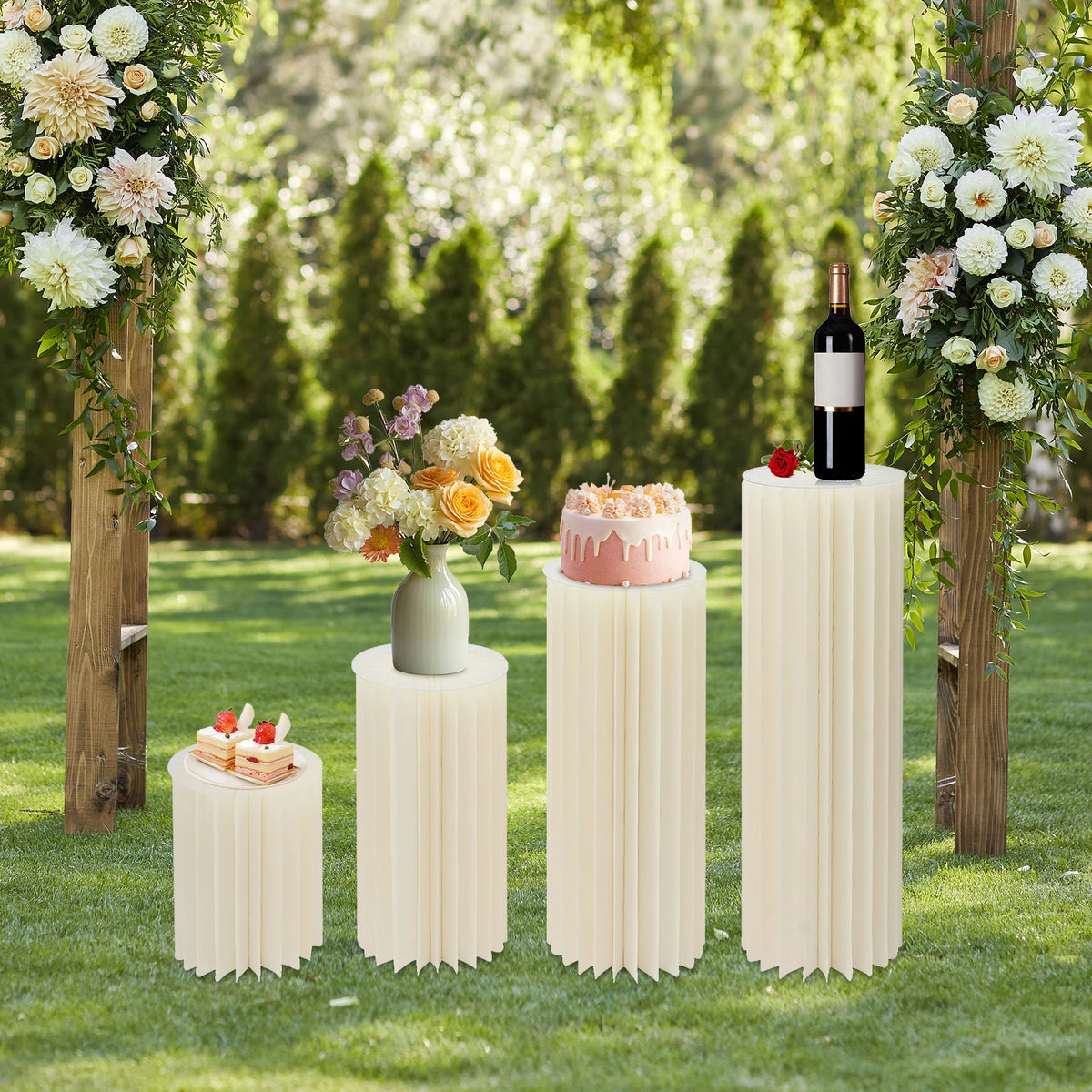 Foldable Cardboard Flower Stands For Wedding Centerpiece Party Decor