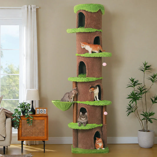 PAWZ Road Floor To Ceiling Cat Tower With Sisal Posts Hammock