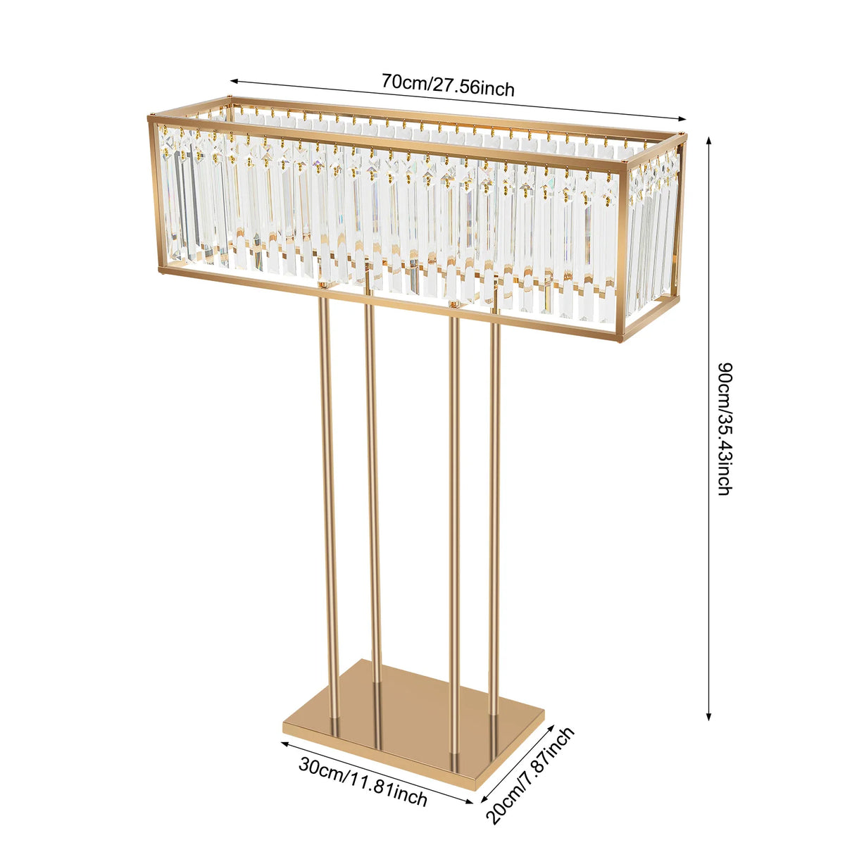Bymaocar Crystal Flower Stand Iron Frame With Stable Holder