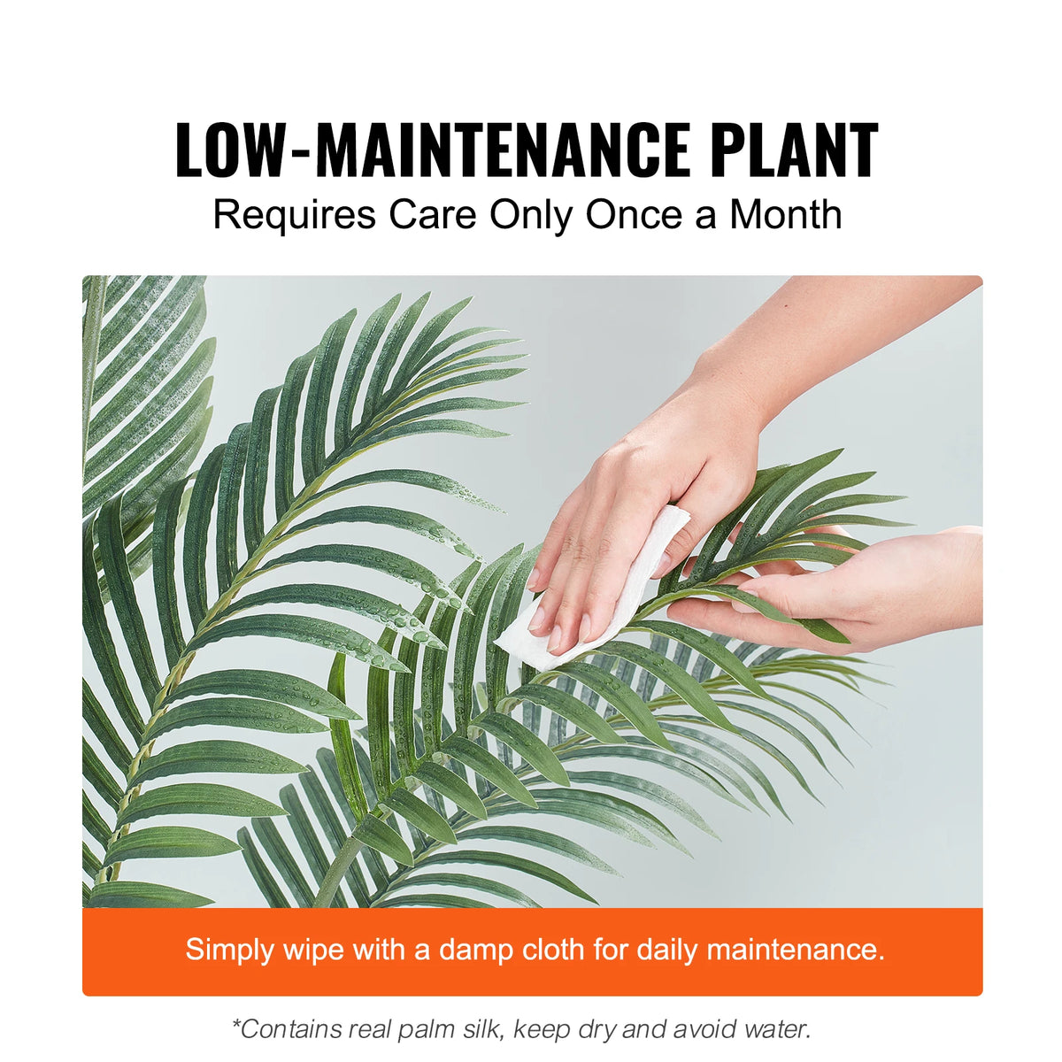 Succebuy Faux Palm Tree Secure Pe Material Anti-Tip Tilt Protection