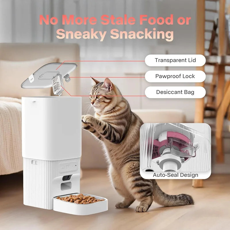 Nityers 7L Smart Automatic Pet Feeder With Hd Camera