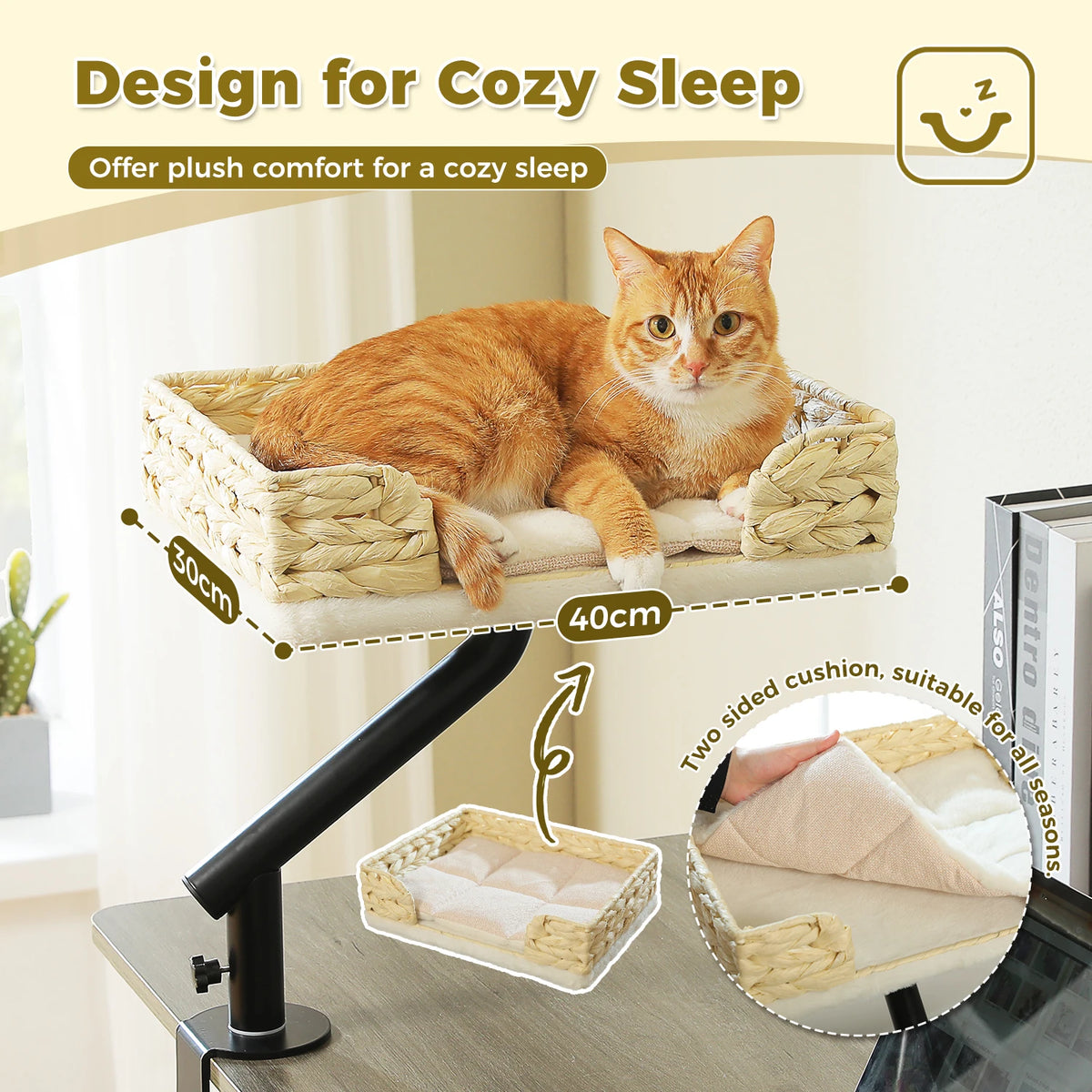 Pawz Road Adjustable 360 Rotatable Desk Cat Bed