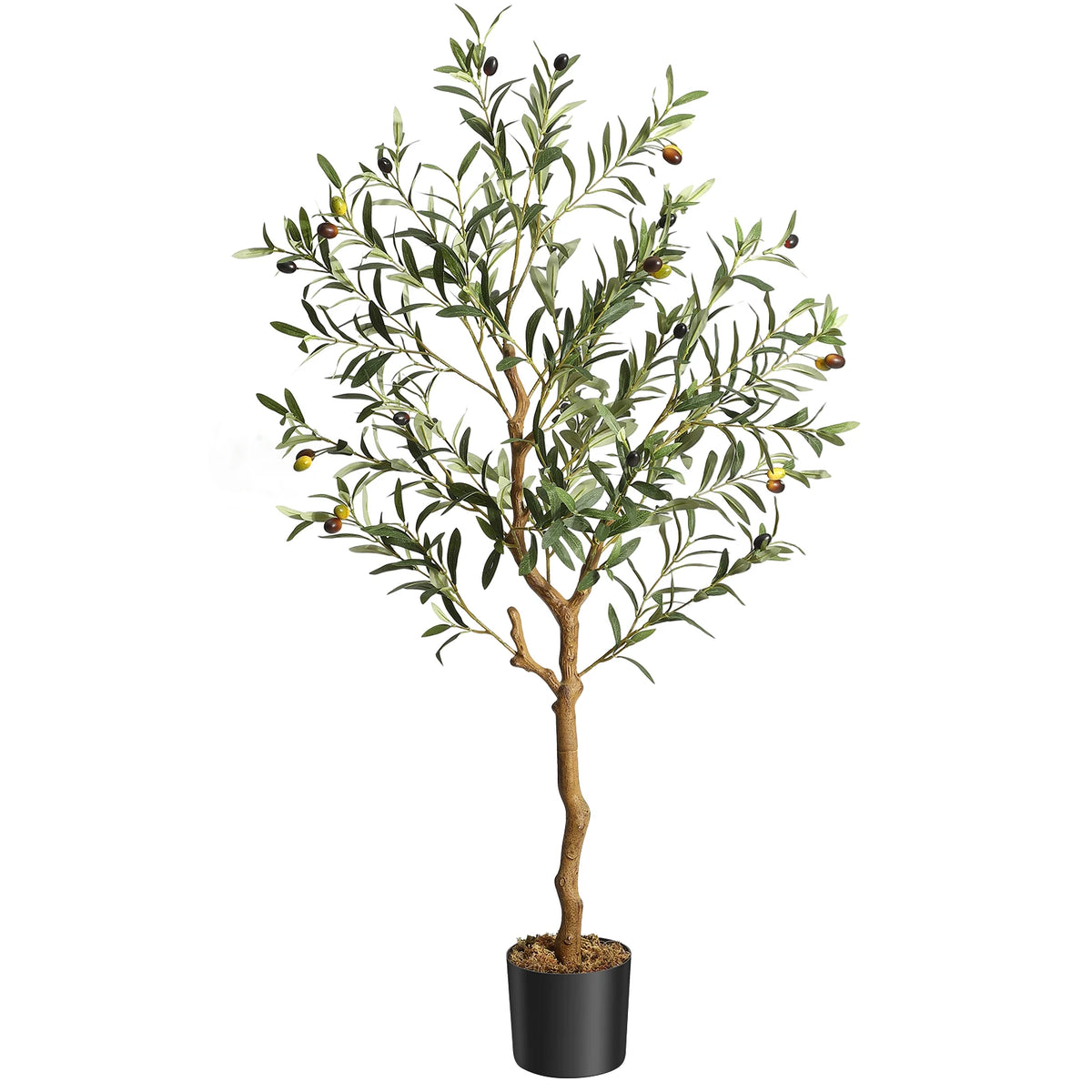 Himiss Artificial Olive Tree Fake Plant In Pot For Home Decor