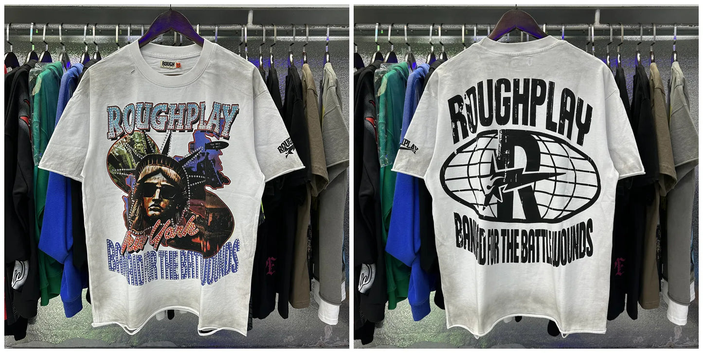 Men And Women American Style Cotton Oversized Summer TShirt