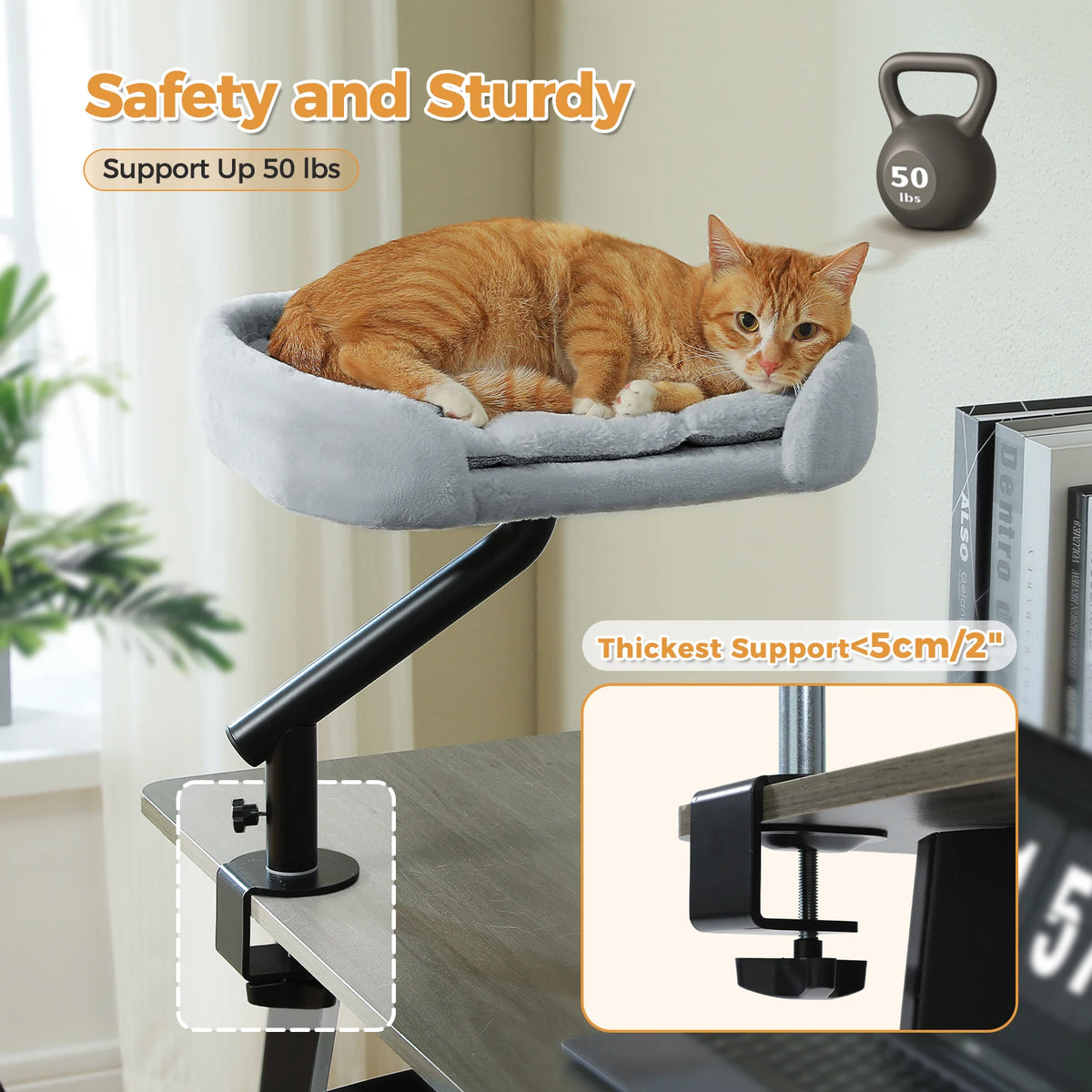 Pawz Road Adjustable 360 Rotatable Desk Cat Bed