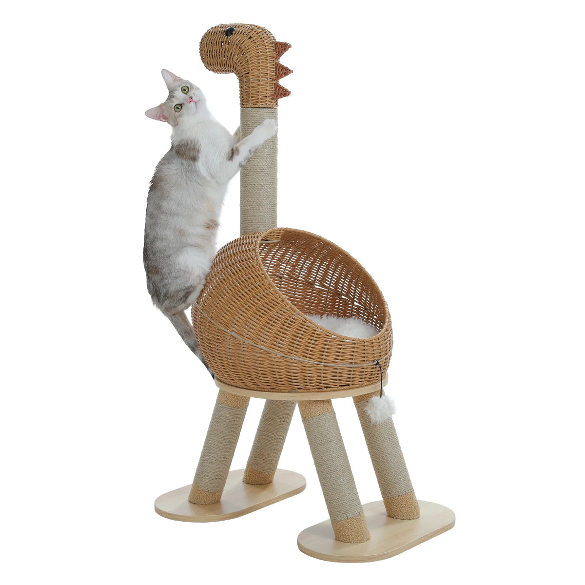 Pawz Road Dinosaur Cat Tree Tower With Sisal Post