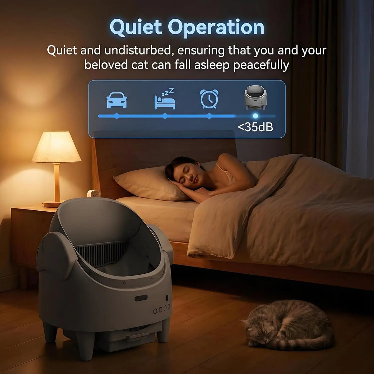 HiMiss Smart Open Automatic Self-Cleaning Cat Litter Box With WiFi Control