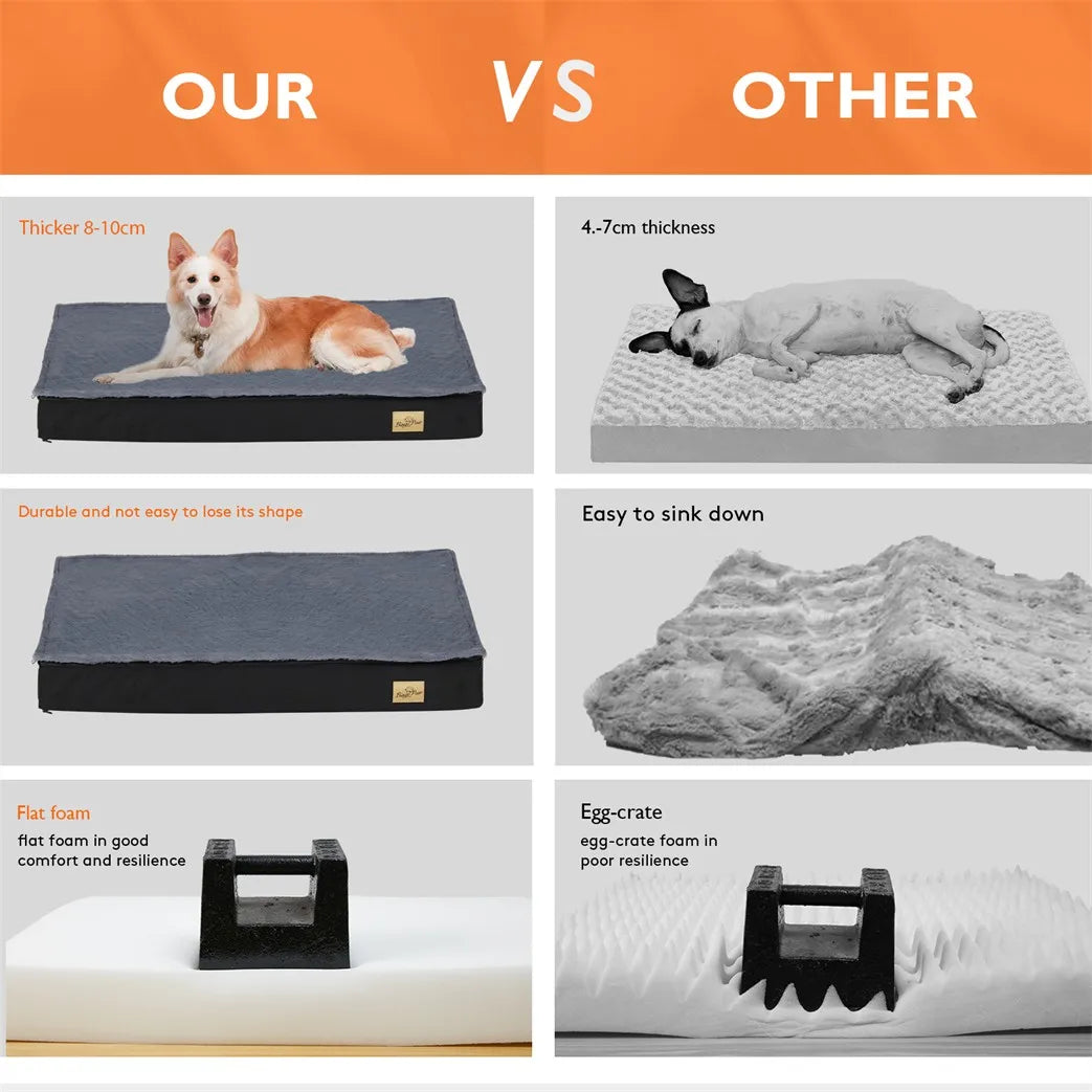 Borwart Large Orthopaedic Dog Bed With Washable Cover