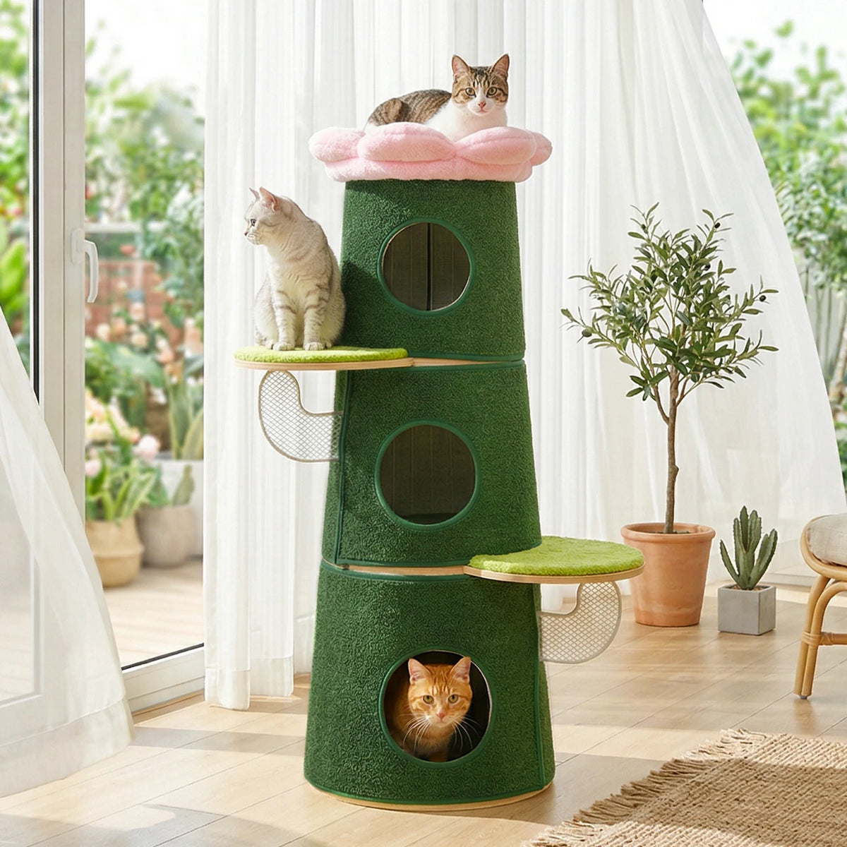 Modern PAWZ Road Cat Tree Flower Perch Scratching Bed