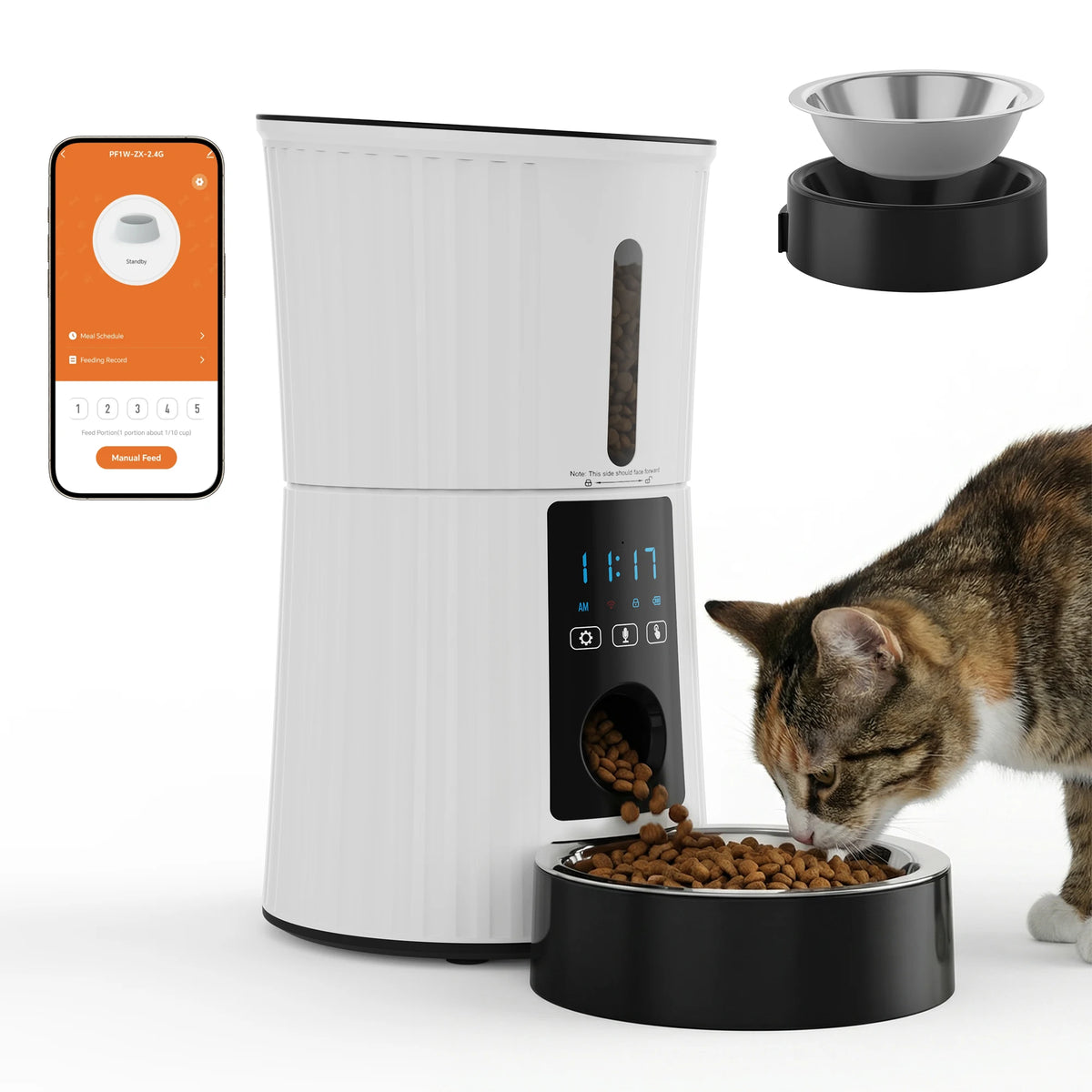 Jhk 4L Automatic Wifi App Controlled Cat Food Feeder