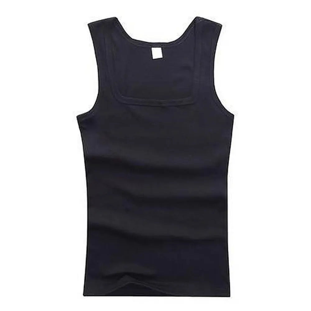 Pure Cotton Mens Elastic Tank Top for Summer Fitness Casual Wear