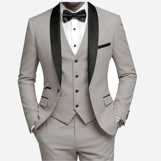 Mens Wedding Best Man Dress Suit Regular Fit Lapel Collar