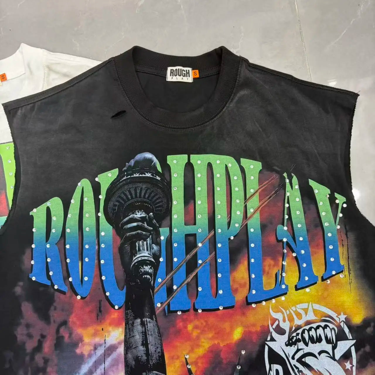 Cotton Double Yarn Splice Men Women Sleeveless Vest