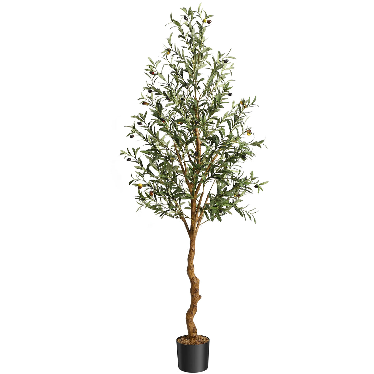 Himiss Artificial Olive Tree Fake Plant In Pot For Home Decor