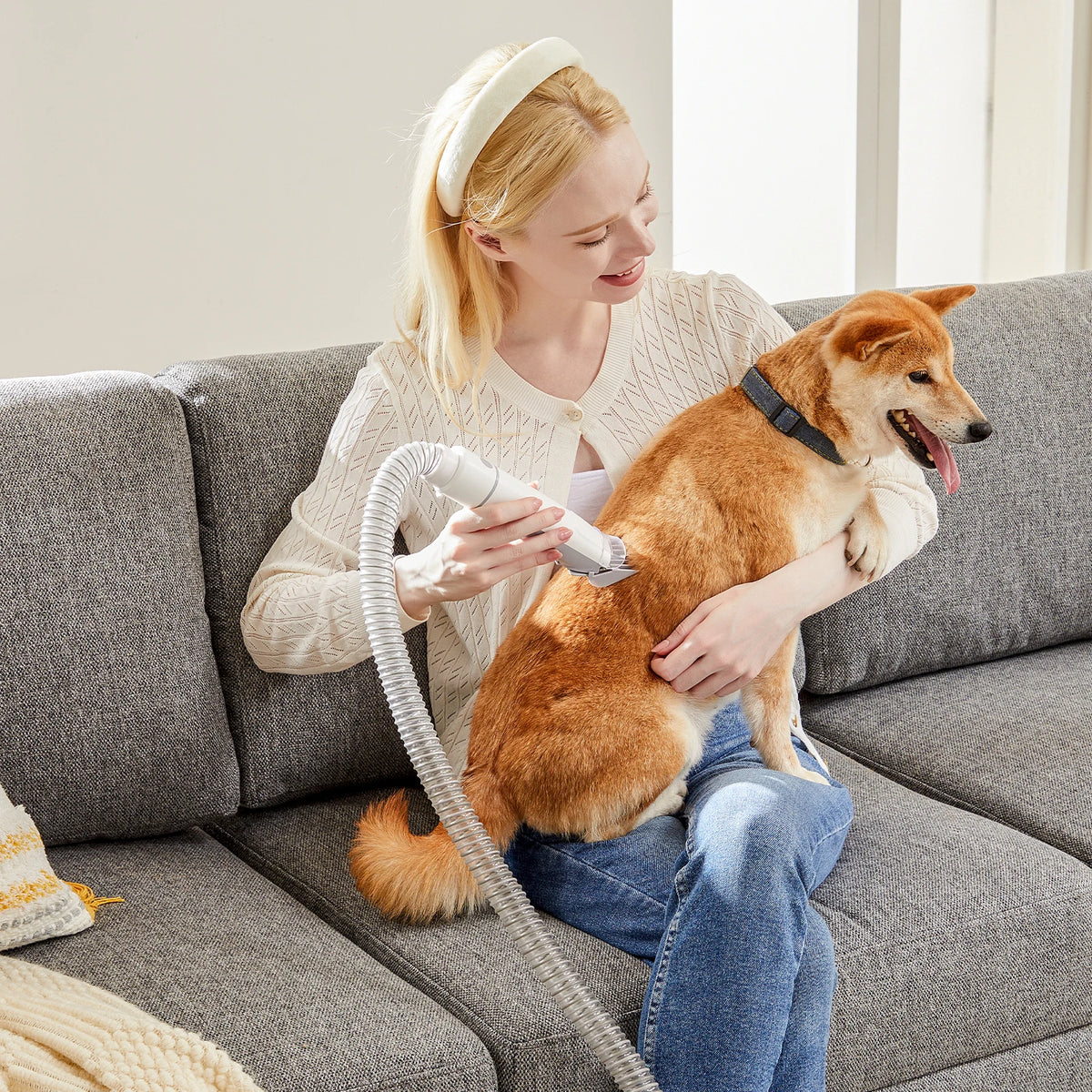 Sweetcrispy Professional Cordless Pet Grooming Vacuum Kit