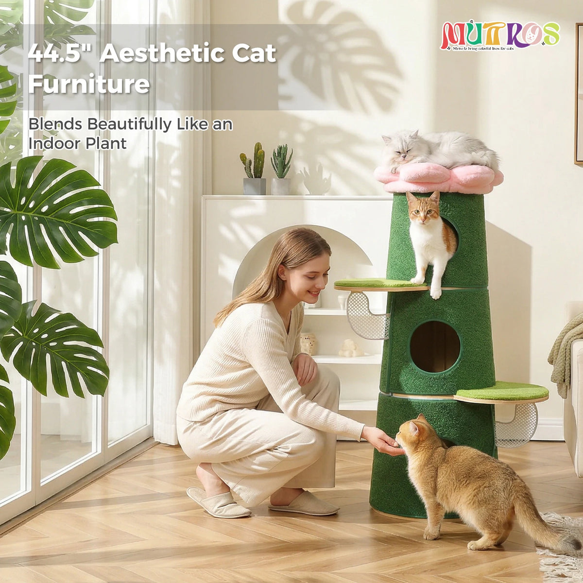 Modern PAWZ Road Cat Tree Flower Perch Scratching Bed