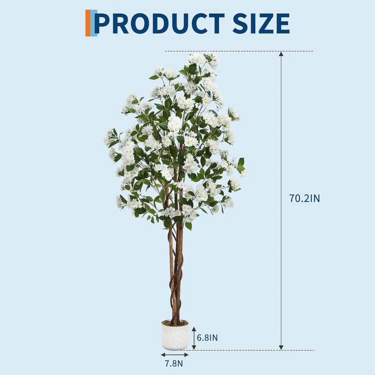 HiMiss Artificial Osmanthus Tree Potted Faux Plant Decor