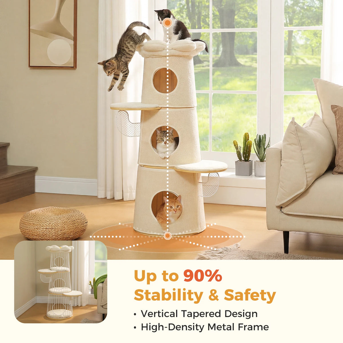 Modern PAWZ Road Cat Tree Flower Perch Scratching Bed