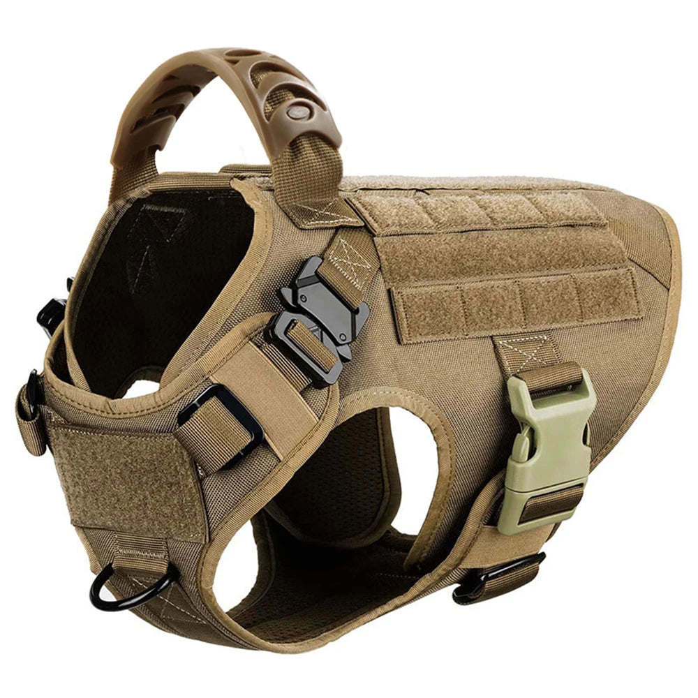 Padded Nylon Dog Harness And Leash Set With Quick Release Buckle For Training Walking Large Dogs