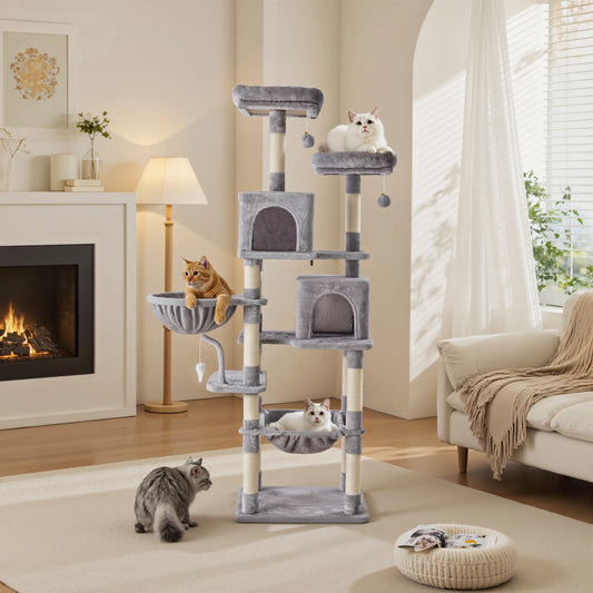 JHK 71 Inch Tall Multi Tier Cat Tree Climbing Tower