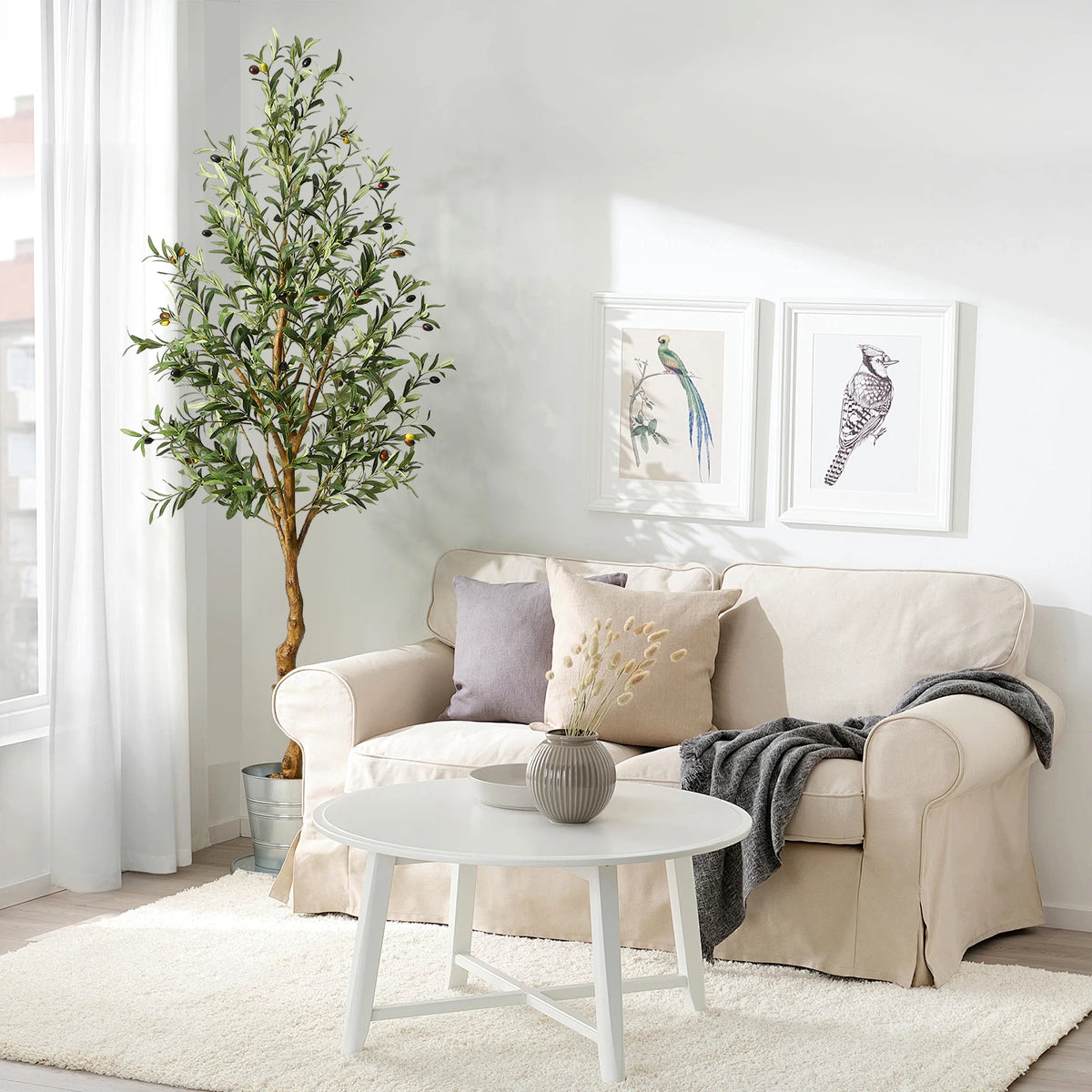 Himiss Artificial Olive Tree Fake Plant In Pot For Home Decor
