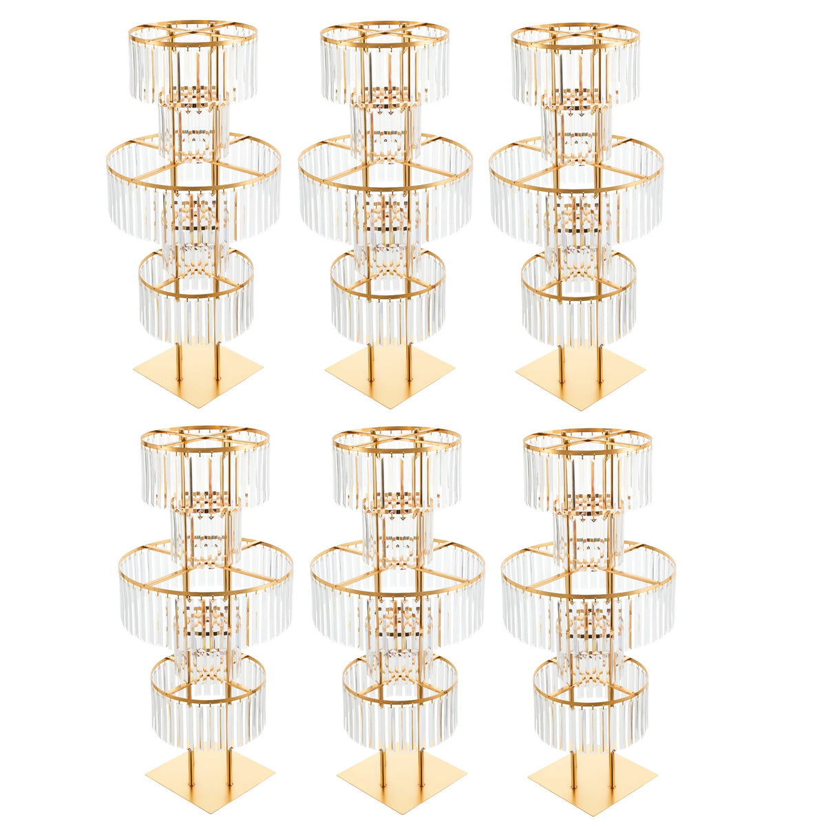 Acrylic Crystal Flower Vase Rack Stand Wedding Centerpiece Display Holder