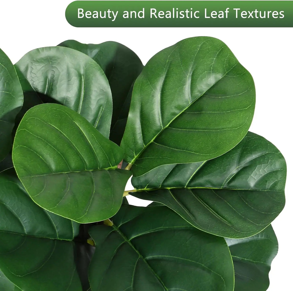 Himiss Realistic Artificial Fiddle Leaf Fig Tree In Planter Pot For Home Decor