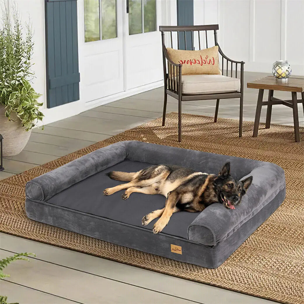 Bingopaw Orthopedic Extra Large Dog Bed With Washable Cotton Cover