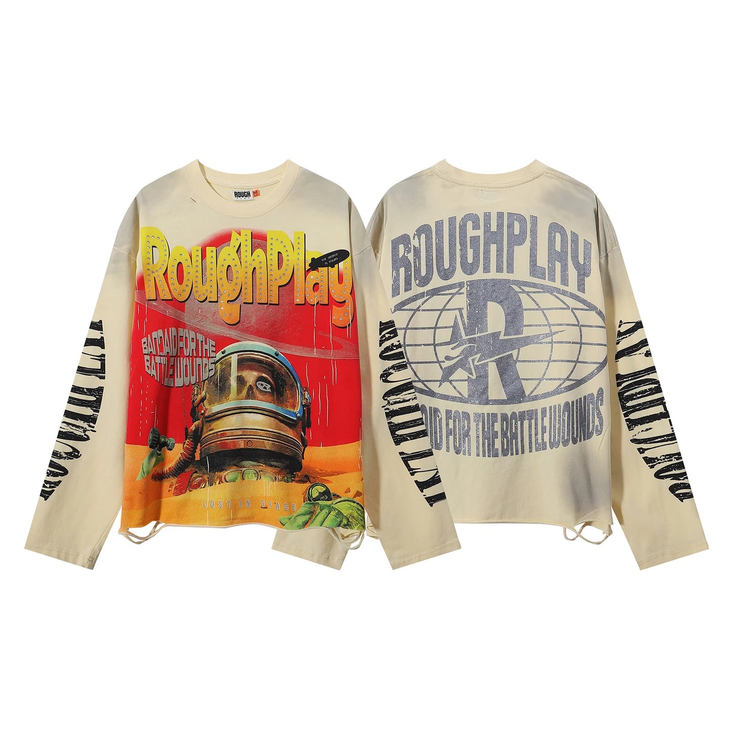 American Style Splicing Diamond Cotton Crew Neck T Shirt Unisex