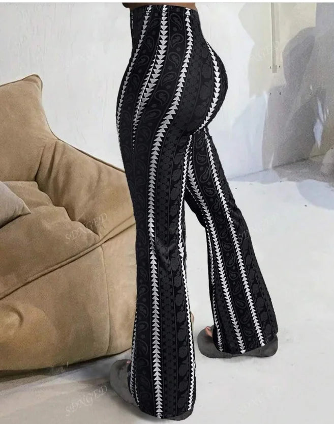 Women Slim Fit Ankle Length Polyester Knit Pants