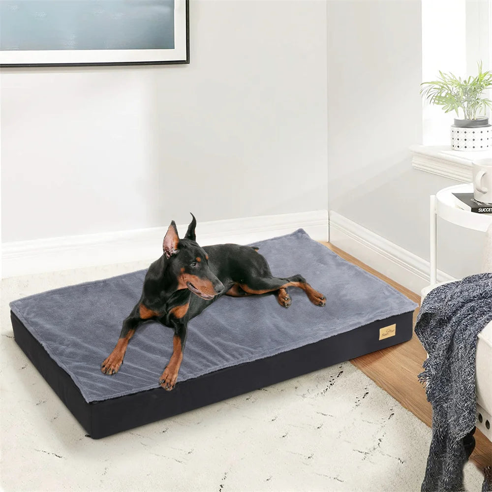 Borwart Large Orthopaedic Dog Bed With Washable Cover